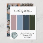Dusty blue and dusty pink Wedding colors Palette C<br><div class="desc">Dusty blue and dusty pink Wedding colors Palette Card 2023</div>