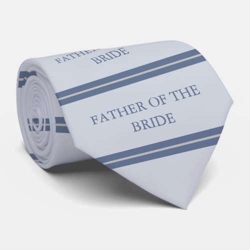 Dusty Blue And Grey Floral Father of BRIDEGROOM Neck Tie