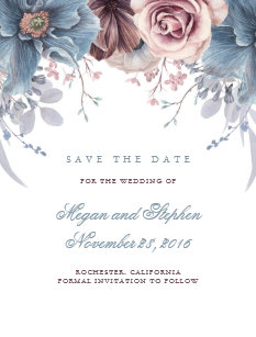 floral save the date cards zazzle