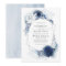 Dusty Blue and Navy Floral Elegant Silver Wedding