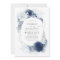 Dusty Blue and Navy Floral Elegant Silver Wedding