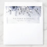 Dusty Blue And Navy Floral Elegant Wedding Envelope Liner