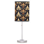 Dusty Blue and Orange Art Deco Table Lamp (Front)