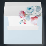 Dusty Blue and Pink Floral Elegant Boho Envelope<br><div class="desc">Dusty blue and pink floral watercolor envelopes</div>