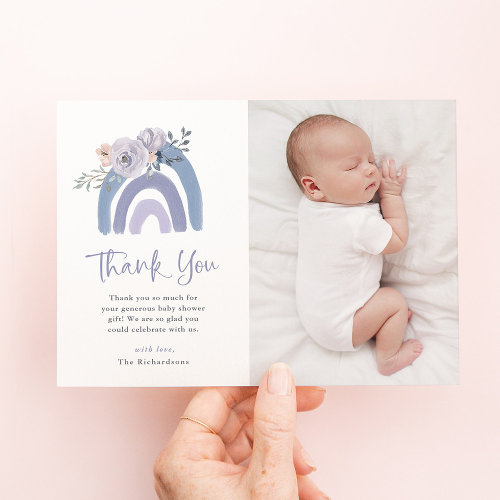 Dusty Blue and Purple | Rainbow Baby Shower Photo