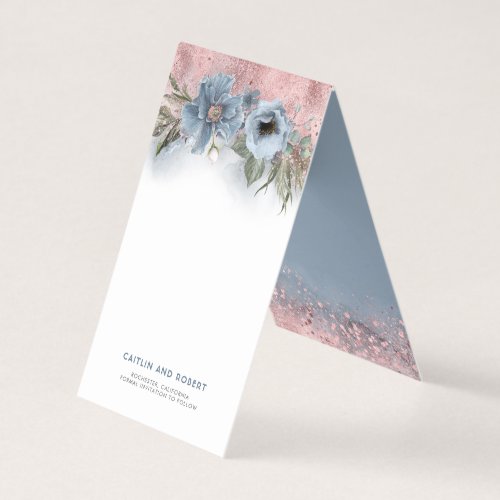 Dusty Blue and Rose Gold  Additional Card
