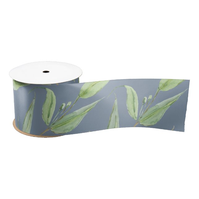 Dusty Blue and Sage Green Wedding Favor Satin Ribbon (Spool)