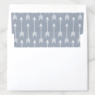 Dusty Blue and White Arrows Envelope Liner