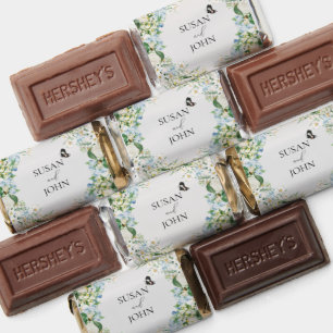 Dusty Blue and White Floral  Hershey's Miniatures