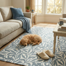 Dusty Blue and White Willow Bough