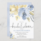 Dusty blue and yellow floral bridal shower