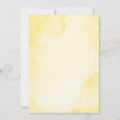 Dusty Blue and Yellow Floral Wedding Invitation (Back)