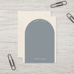 Dusty Blue Arch Earring Display Business Card