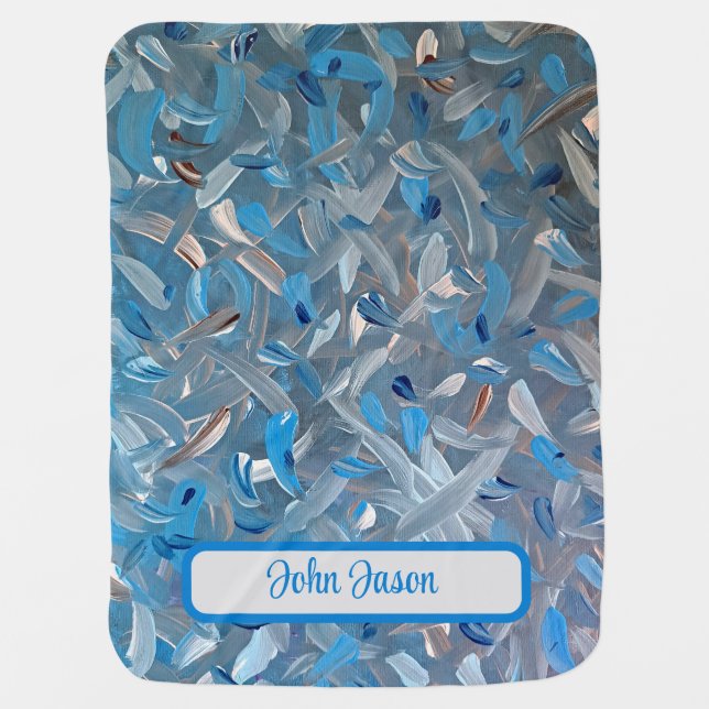Dusty Blue Baby Blanket (Front)