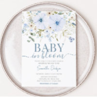 Dusty Blue Baby Bloom Baby Shower