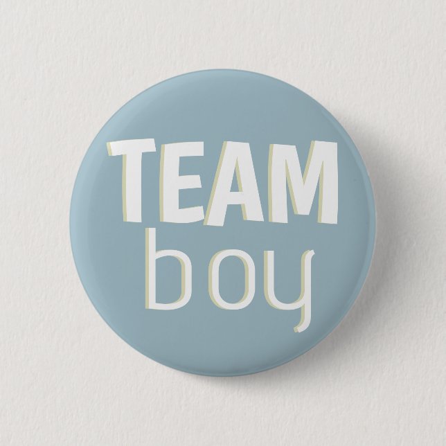Dusty Blue Baby Shower  Button (Front)