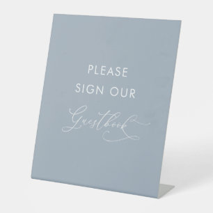 Dusty Blue Baby Shower Guestbook Sign
