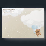 Dusty Blue Balloon Teddy Bear Bearly Wait Envelope<br><div class="desc">This Dusty Blue Balloon Teddy Bear Bearly Wait Envelope is perfect to package your teddy bear invites. We can bearly wait to celebrate you gives your guests the anticipation of a cozy plush event.</div>