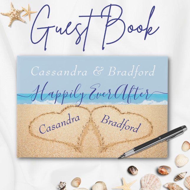  Dusty Blue Beach Wedding Guestbook (Creator Uploaded)