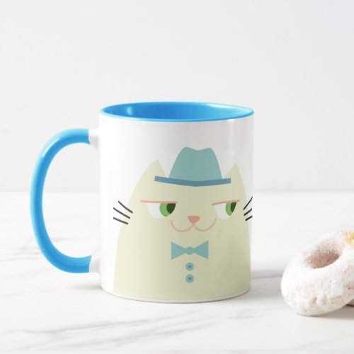 Dusty Blue Best Cat Dad Mug