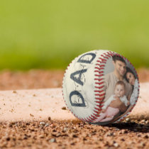 Dusty Blue Best Dad Ever First Fathers Day Photo Baseball