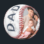 Dusty Blue Best Dad Ever First Fathers Day Photo Baseball<br><div class="desc">Show dad how much you love him with this modern First Father's Day Baseball featuring 2 photos,  and 'DAD,  Best Dad Ever' on both sides,  with your personal message: all on a faux marble background. A keepsake he'll treasure! Copyright Anastasia Designs,  all rights reserved.</div>