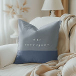 Dusty Blue Block Personalized Throw Pillow<br><div class="desc">Modern minimal throw pillow featuring a dusty blue color block. Perfect for home decor and gifts for teachers,  new home owners,  newlyweds,  and more.</div>