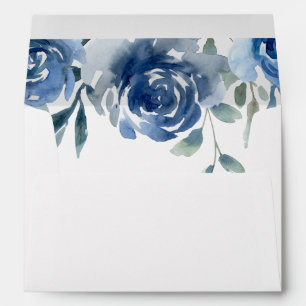 Dusty Blue & Blue Floral 2 Envelope
