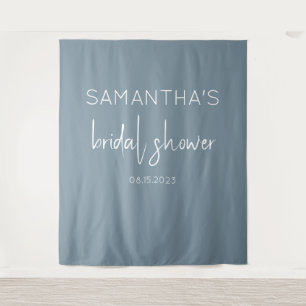 Dusty Blue Boho Bridal Shower Backdrop