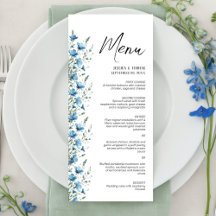 Dusty Blue Boho Chic Wildflowers Elegant Wedding