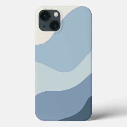 Dusty Blue Boho Color Flow iPhone 13 Case