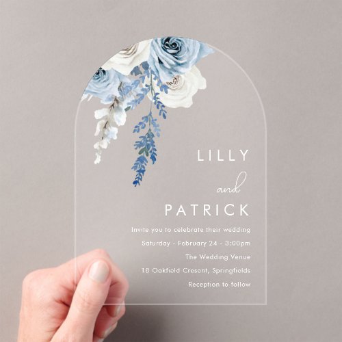 Dusty Blue Boho Floral Arch Wedding