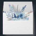 Dusty Blue Boho Floral Envelope<br><div class="desc">Complete your wedding,  graduation,  or party suite with your Dusty Blue Boho Floral & Pampas Grass Bohemian envelopes.  Add your address or order blank and get address labels to complete the look.</div>
