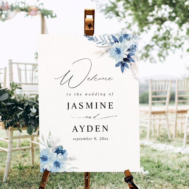 Dusty Blue Boho Floral Foam Board (Creator Uploaded)