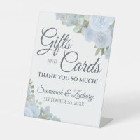 Dusty Blue Boho Floral Wedding Gifts & Cards