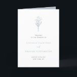 Dusty Blue Boho Minimalist Botanicals Wedding Program<br><div class="desc">Add a simple, elegant touch to your big day with these customizable dusty blue wedding program booklets, featuring beautiful botanical minimalist line art. Perfect for couples who love clean design and natural details, these programs help guide your guests while keeping everything looking stylish and cohesive. Each design features delicate botanical...</div>