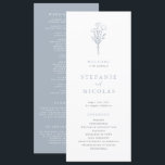 Dusty Blue Boho Minimalist Botanicals Wedding Program<br><div class="desc">Add a simple, elegant touch to your big day with these customizable dusty blue wedding programs, featuring beautiful botanical minimalist line art. Perfect for couples who love clean design and natural details, these programs help guide your guests while keeping everything looking stylish and cohesive. Each design features delicate botanical illustrations...</div>