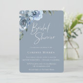Dusty Blue Botanical Bridal Shower Invitation (Standing Front)