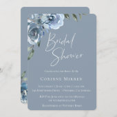 Dusty Blue Botanical Bridal Shower Invitation (Front/Back)