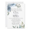 Dusty Blue Botanical Wedding Invitation