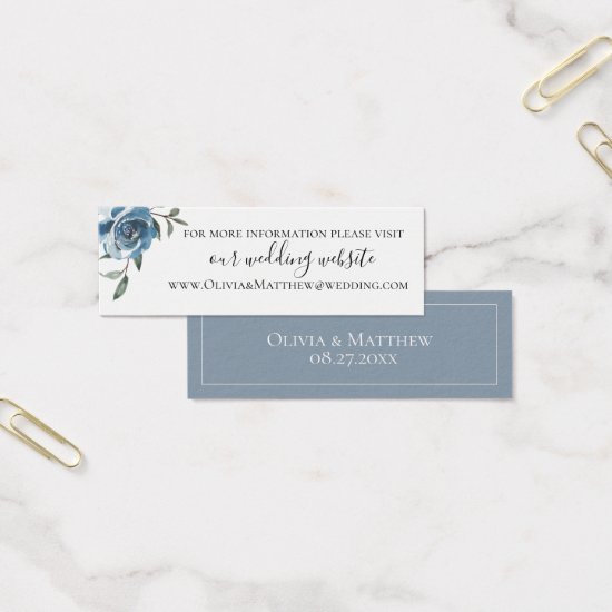 Dusty Blue Botanical Wedding Website