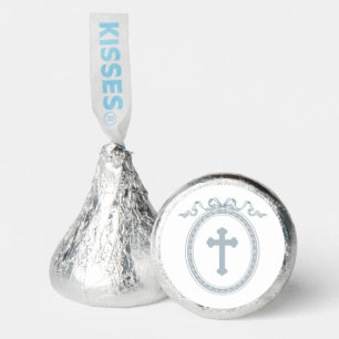 Dusty Blue Bow Greek Frame Holy Cross Hershey®'s Kisses®