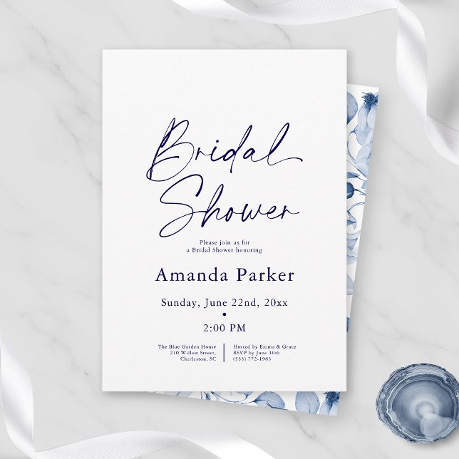 Dusty Blue Bridal Shower Invitation (Creator Uploaded)