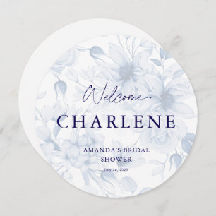 Dusty Blue Bridal Shower Menu