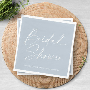 Dusty Blue Bridal Shower Napkin