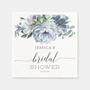 Dusty Blue Bridal Shower Napkins