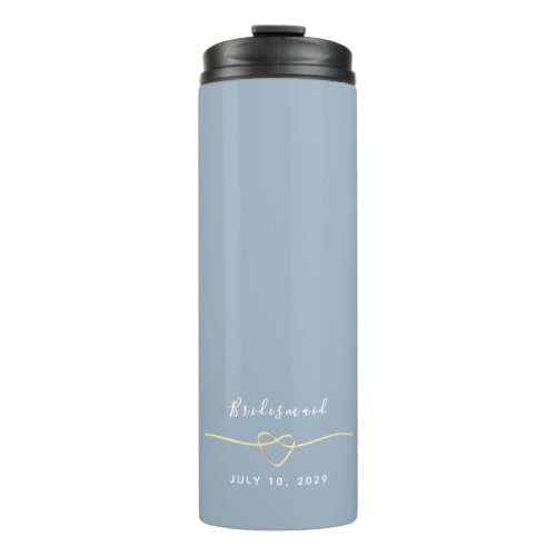 Dusty Blue Bridesmaid Wedding Thermal Tumbler