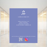 Dusty blue business logo qr code instagram flyer<br><div class="desc">Personalize and add your business logo,  name,  address,  your text,  your own QR code to your instagram account. Dusty blue background.</div>