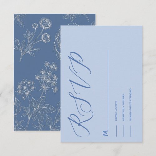 dusty blue calligraphy elegant modern response