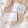 Dusty Blue Calligraphy Wedding Meals RSVP Card